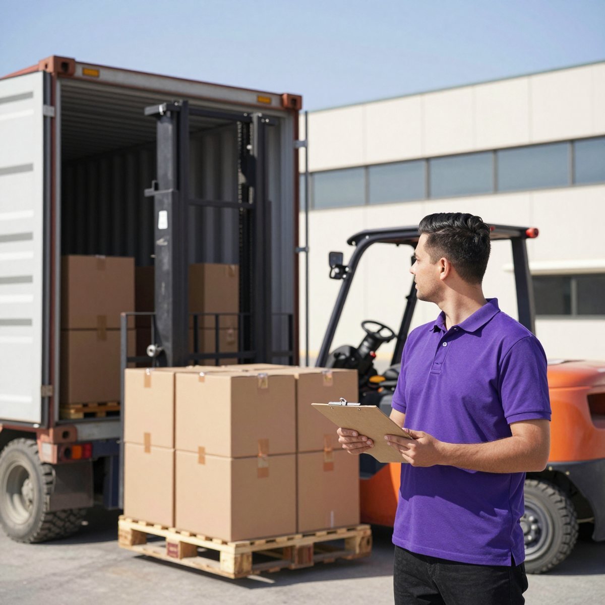 Oreem team receiving an imported shipment in Bahrain for customs clearance