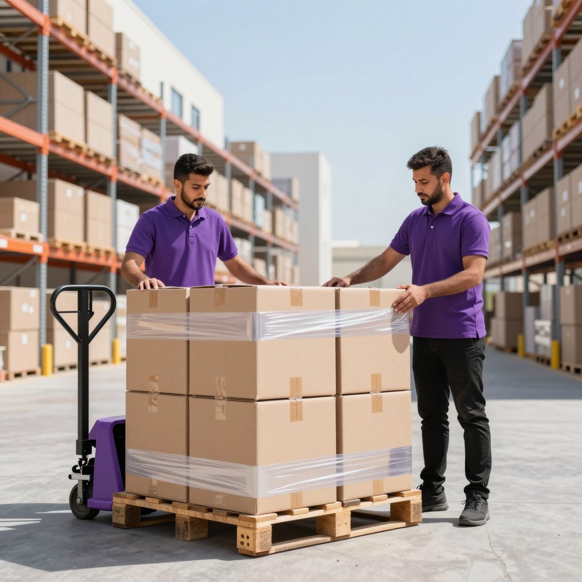 Oreem team preparing cargo shipments from Bahrain to Asia