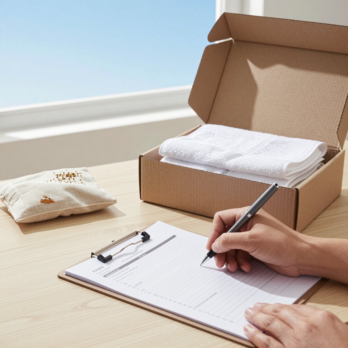 Oreem preparing customs paperwork for an Egypt to Bahrain shipment