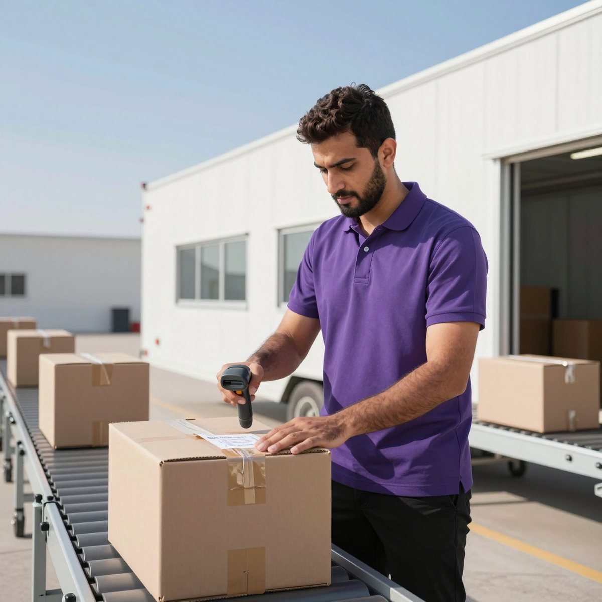 Oreem receiving an imported parcel in Bahrain for customs clearance and delivery