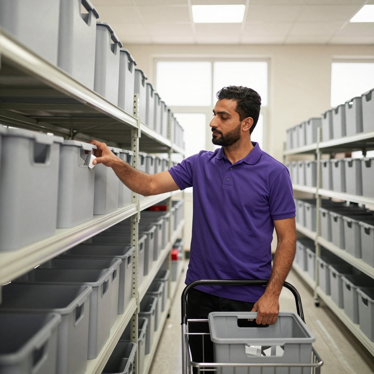 Oreem staff picking online store orders from warehouse shelves in Bahrain