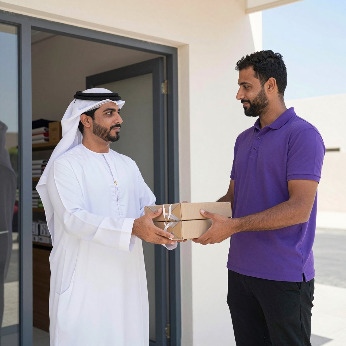 Oreem courier collecting parcels in Bahrain to ship to Riyadh