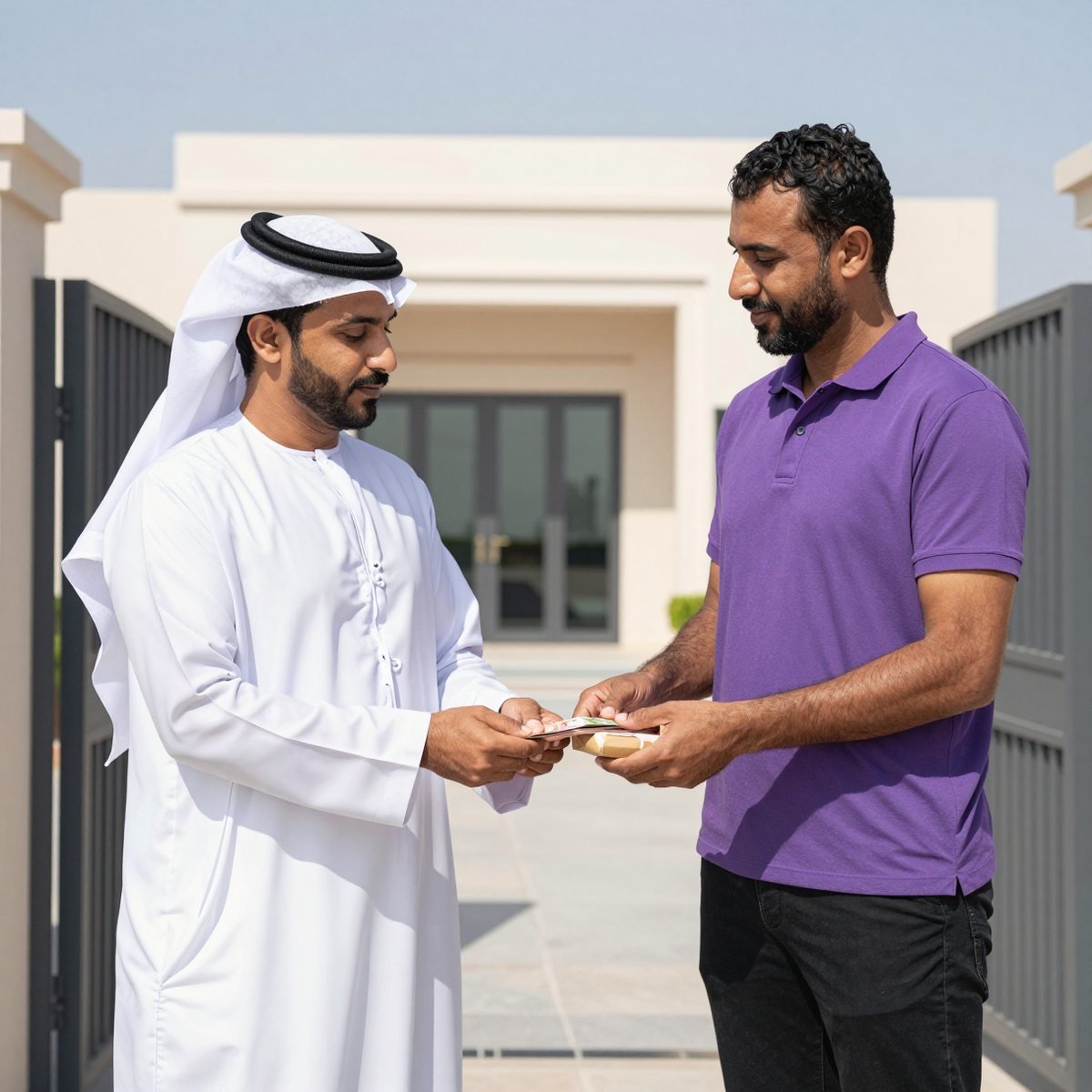 Oreem courier collecting cash on delivery in Bahraini Dinar for a USA parcel