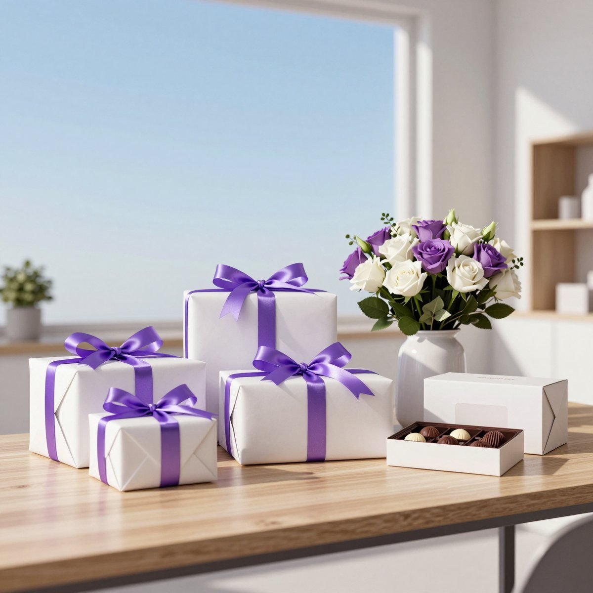 Wrapped gifts and parcels ready for occasion delivery across Bahrain with Oreem